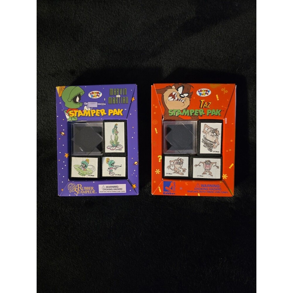 1995 Looney Tunes "Marvin the Martian" And "Taz!" Stamper Pak